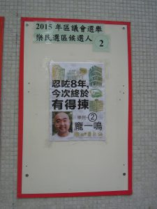 龐一鳴本為阻止建制派議員自動當選而參選,但落區後發現樂民區有很多民生問題,決心致力為市民服務。